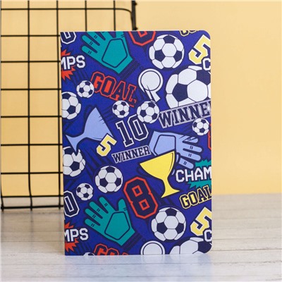 Тетрадь (A5) "Football champion", dark blue (13.5*20.5)