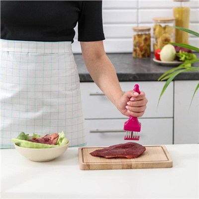 Тендерайзер для мяса Доляна, 18,5 см, цвет МИКС