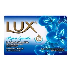 Мыло туалетное Lux (Люкс) Velvet Touch голубое Цветочный мусс и мятное масло, 85 г