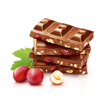 Шоколад десертный с орехом и изюмом, 50% 90 г Отсутствует