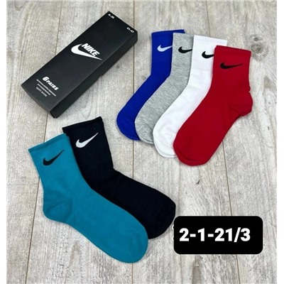 НОСКИ МУЖСКИЕ NIKE 6 ПАР РАЗНОГО ЦВЕТА, код 6213569