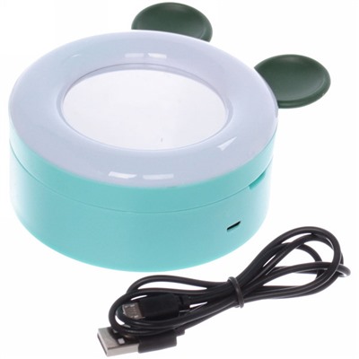 Настольная лампа складная с зеркалом "Marmalade-Чудо мишка" LED цвет зеленый