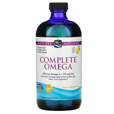 Nordic Naturals, Complete Omega, лимон, 473 мл (16 жидких унций)