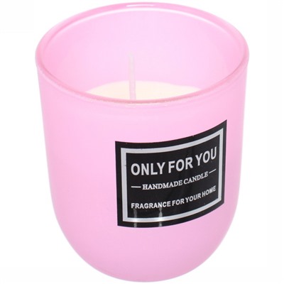 Свеча "Only For You-Roshel" 7*8см в подсвечнике, в подарочной коробке, цвет розовый X014