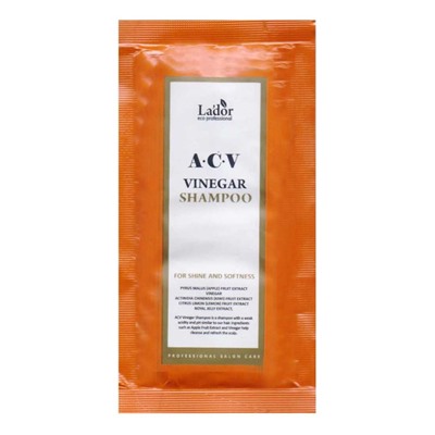 Шампунь для волос в пробнике с яблочным уксусом Lador ACV Apple Vinergar Shampoo, 10 мл