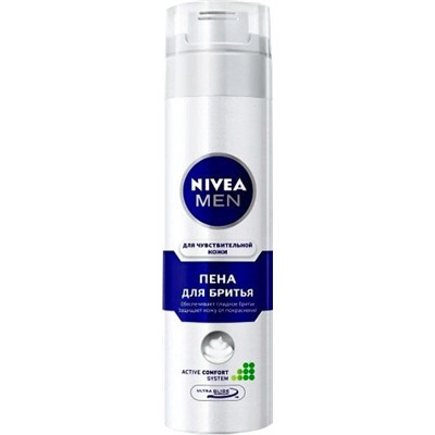 Nivea men пена д/бритья 200мл чувст