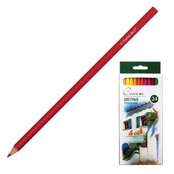 Карандаши цветные профессиональные “Сонет“, 24 цвета, в картонной упаковке с европодвесом, 13141433