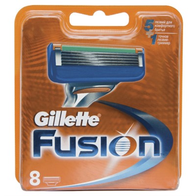 Кассеты для бритья Gillette Fusion Power (Джилет), 8 шт