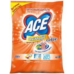 Пятновыводитель для цветных вещей Ace (Айс) Oxi Magic Color, 200 г