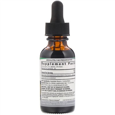 Nature's Answer, Devil's Claw Extract, Alcohol-Free, 370 mg, 1 fl oz (30 ml)