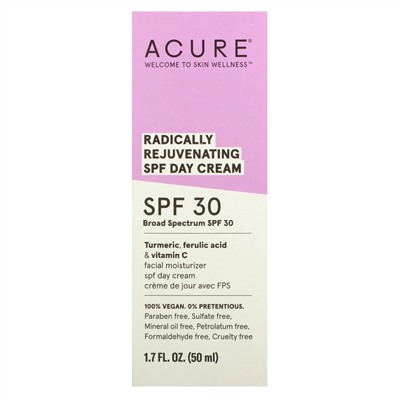 Acure, Radically Rejuvenating, дневной крем, SPF 30, 50 мл (1,7 жидк. унции)