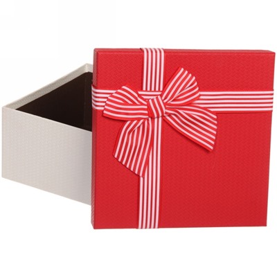 Коробка подарочная "Элегия" , цвет красный, 19*19*9,5 см