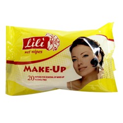Влажные салфетки Lili (Лили) Travel для снятия макияжа, 20 шт