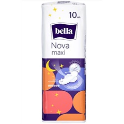 Bella, Женские гигиенические прокладки без крылышек bella Nova Maxi 10 шт. Bella