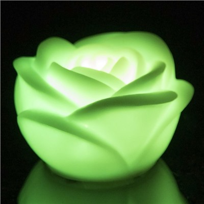 Светильник-ночник "Добрый сон-Роза" 6*3,5см LED на батарейках, цвета микс