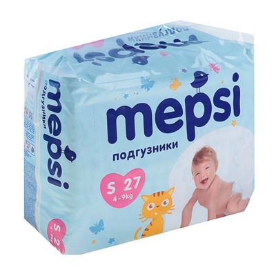 Подгузники Mepsi-премиум S (4-9 кг), 27 шт