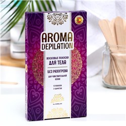 Восковые полоски для депиляции Carelax Silk Touch Aroma Depilation для тела, 12 шт.