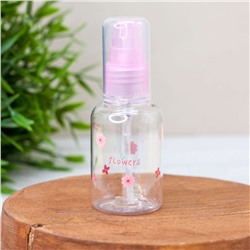 Дорожная бутылочка "Small flowers", pink (50 ml)