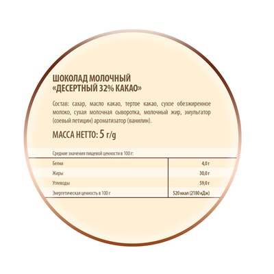 Мини-шоколад молочный "Рубли", 32% 2900 г Отсутствует