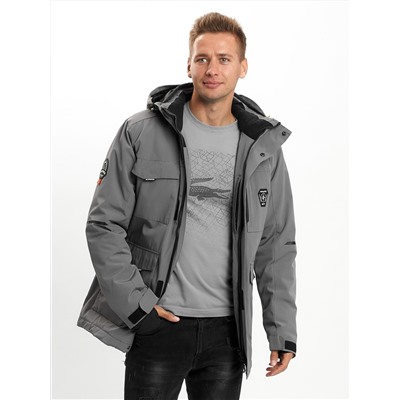 Молодежная зимняя куртка мужская хаки цвета 2159Sr