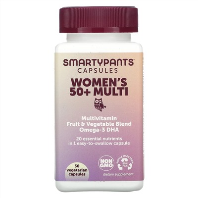 SmartyPants, Women's 50+ Multi, 30 Vegetarian Capsules