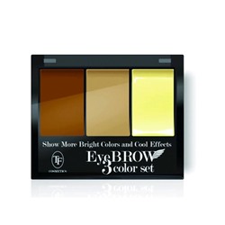 Тени д/коррекции бровей с закрепляющим воском TF Eyebrow 3 Color Set, тон 101C коричневый