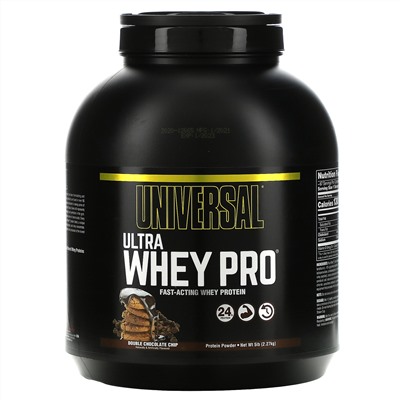 Universal Nutrition, Ultra Whey Pro, протеиновый порошок, двойная порция шоколадной крошки, 2,27 кг, (5 фунтов)