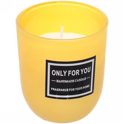 Свеча "Only For You-Roshel" 7*8см в подсвечнике, в подарочной коробке, цвет желтый X014