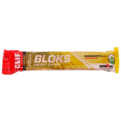 Clif Bar, Bloks Energy Chews, Margarita Flavor + 3X Sodium, 18 Packets, 2.12 oz (60 g) Each