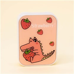 Контейнер для линз "Dino-strawberry", pink
