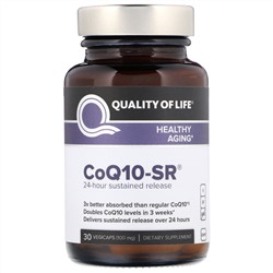 Quality of Life Labs, CoQ10-SR, 100 mg, 30 Vegicaps