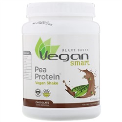 VeganSmart, Pea Protein, веганский шейк, шоколад, 585 г