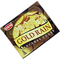 Благовония конусы Золотой дождь (Gold rain) HEM