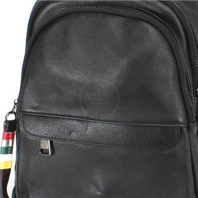 Сумка женская натуральная кожа GU 1201-9075-1, (рюкзак) 2отд, 4внеш, 2внут/карм, черный 232620