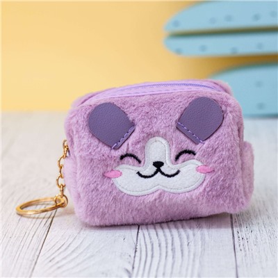 Кошелёк меховой "Kitty", purple