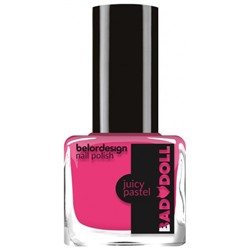 Лак для ногтей Belor Design Bad Doll Juicy Pastel, тон 305, pink