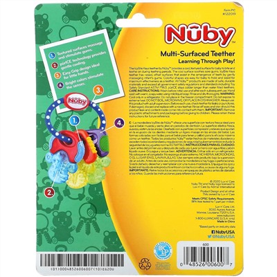 Nuby, Soothing Teether, Icy Bite Keys, Blue, 3+ M, 1 Piece