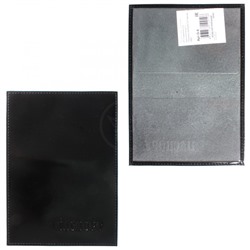 Обложка для паспорта Premier-О-8 натуральная кожа черный гладкая (89) 116164