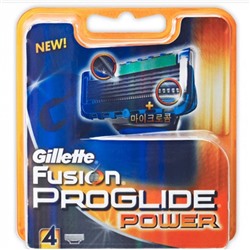Сменные кассеты Gillette Fusion Proglide Power, 4 шт.