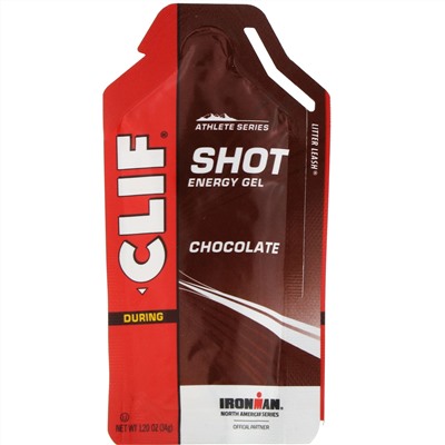 Clif Bar, Shot, энергетический гель, шоколад, 24 пакетика по 34 г (1,2 унции)