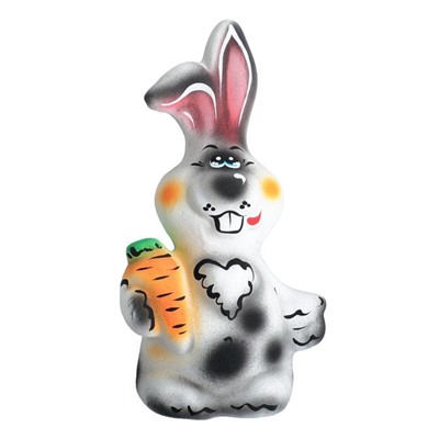 Копилка "Кролик с морковкой" 11,5х14,5х30см МИКС
