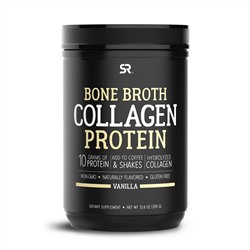 Sports Research, Bone Broth Collagen Protein, Vanilla, 13.8 oz (390 g)