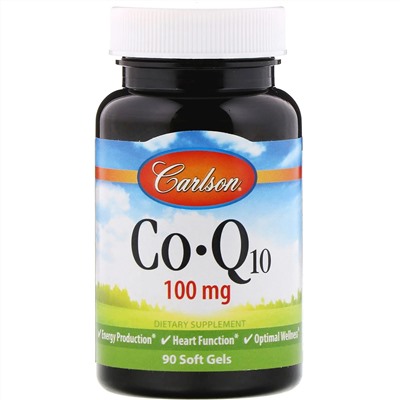 Carlson Labs, CoQ10, 100 mg, 90 Soft Gels