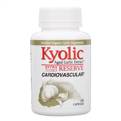 Kyolic, Aged Garlic Extract, повышенная сила действия, 60 капсул