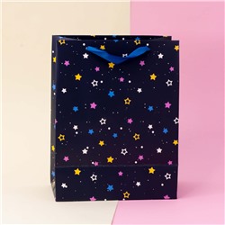 Подарочный пакет (M) "Universe star", blue