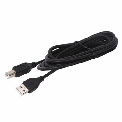 Кабель USB 2.0 AM-BM, 1,5 м, SONNEN Premium, медь, для периферии, экранированный, черный, 513128