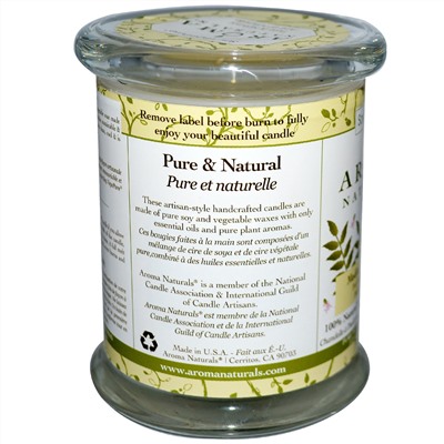Aroma Naturals, Soy VegePure, на 100% натуральные соевые свечи-столбики, для медитации, пачули и ладан, 8,8 унций (260 г)