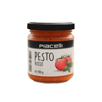 Соус "Песто из томатов". Пастеризованный Piacelli Pesto Rosso 190 гр
