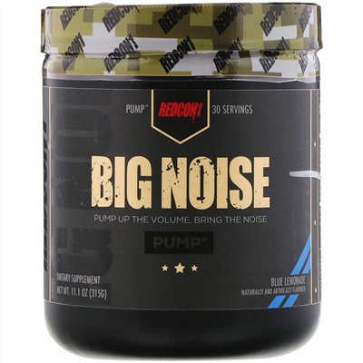 Redcon1, Big Noise, Pump, Blue Lemonade, 11.1 oz (315 g)