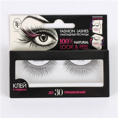 Накладные ресницы, Fashion Lashes, с клеем, арт. 113, цвет чёрный